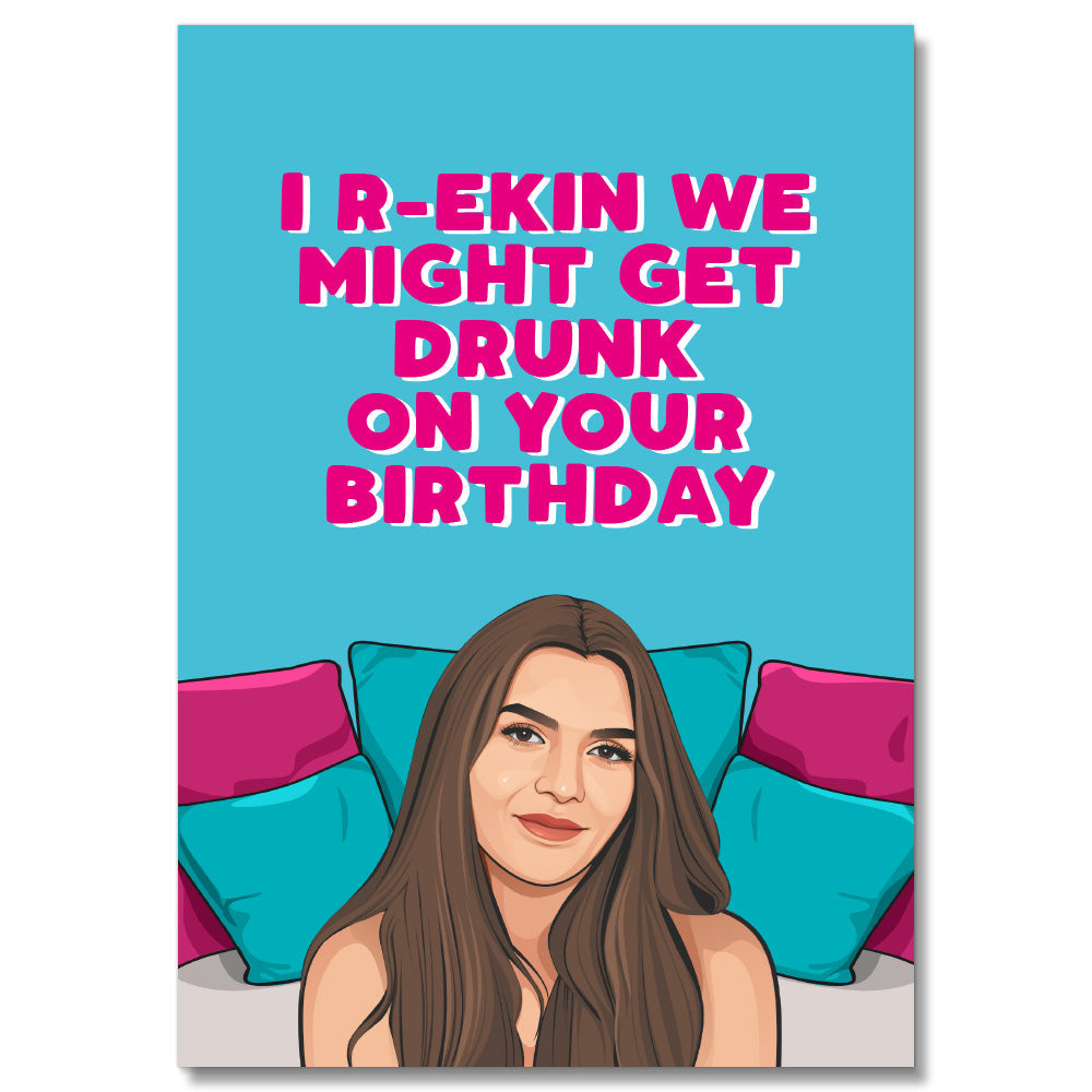 R-Ekin Get Drunk Birthday Card PACK OF 6 #1 image